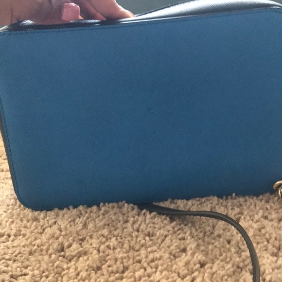 Michael Kors Blue Satchel. - Picture 3 of 6